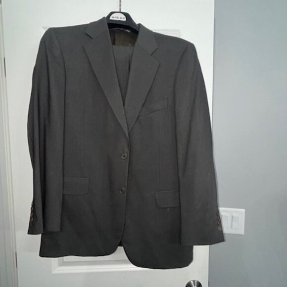 Enrico Valenti Men 2 Pc Suit Italy Charcoal Gray 40R - Picture 2 of 7